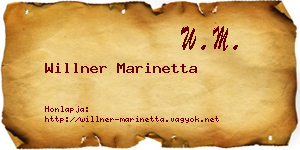 Willner Marinetta névjegykártya